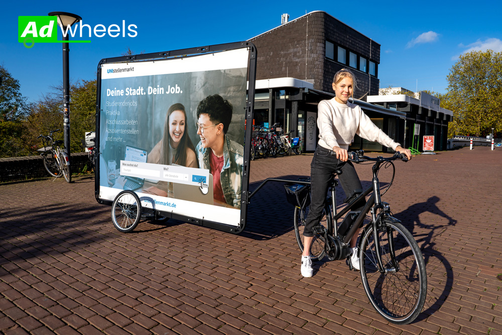 Fahrradwerbung mit dem XXL Bike von Ad-Wheels bietet Ihnen viele Vorteile