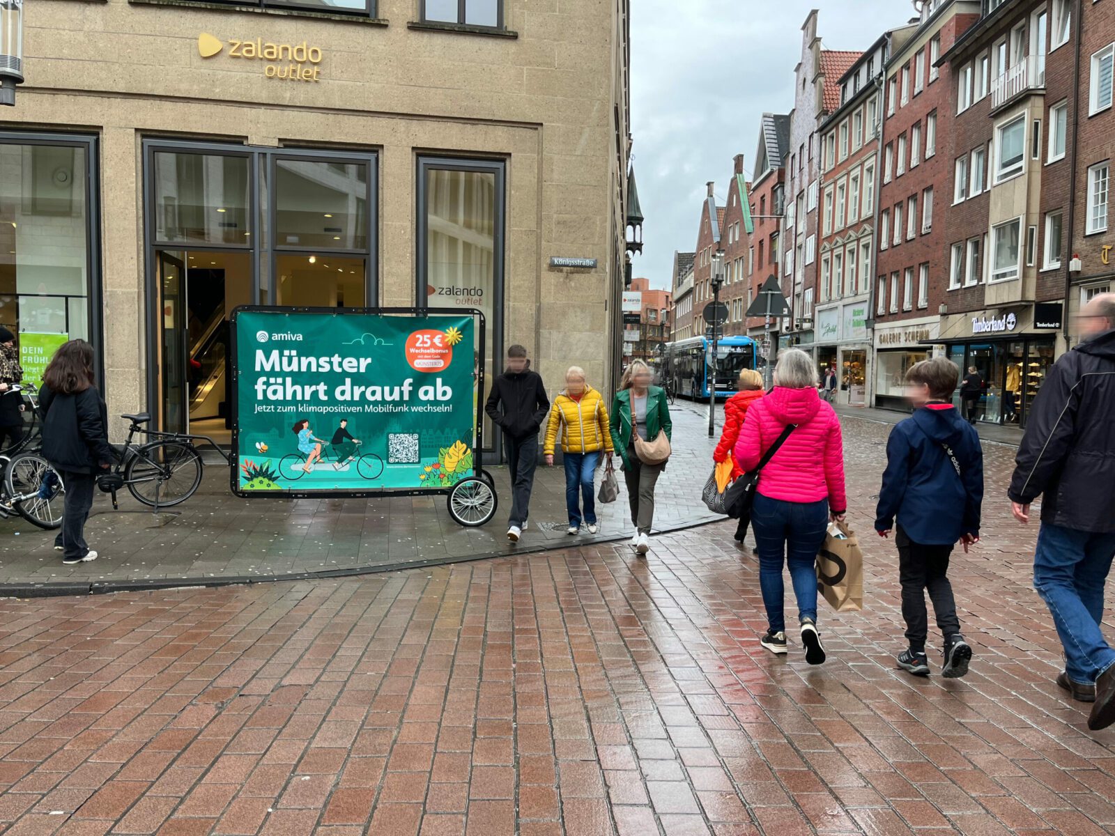 Bike advertising in Münster with many visual contacts