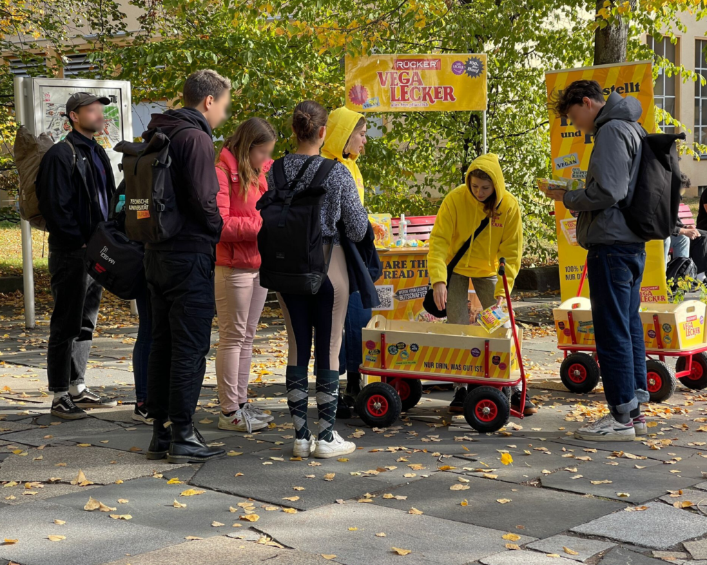 A distribution of product samples as part of a sampling promotion serves to attract new customers 