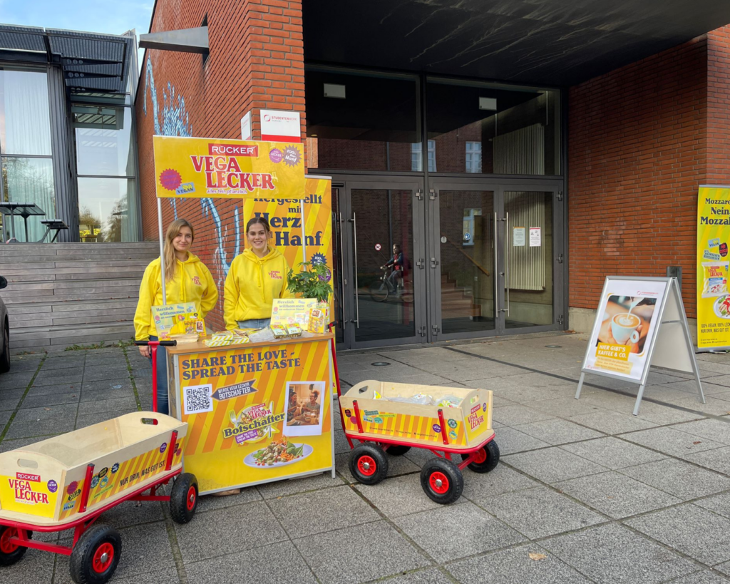 Stand der Sampling-Promotion von Vega Lecker