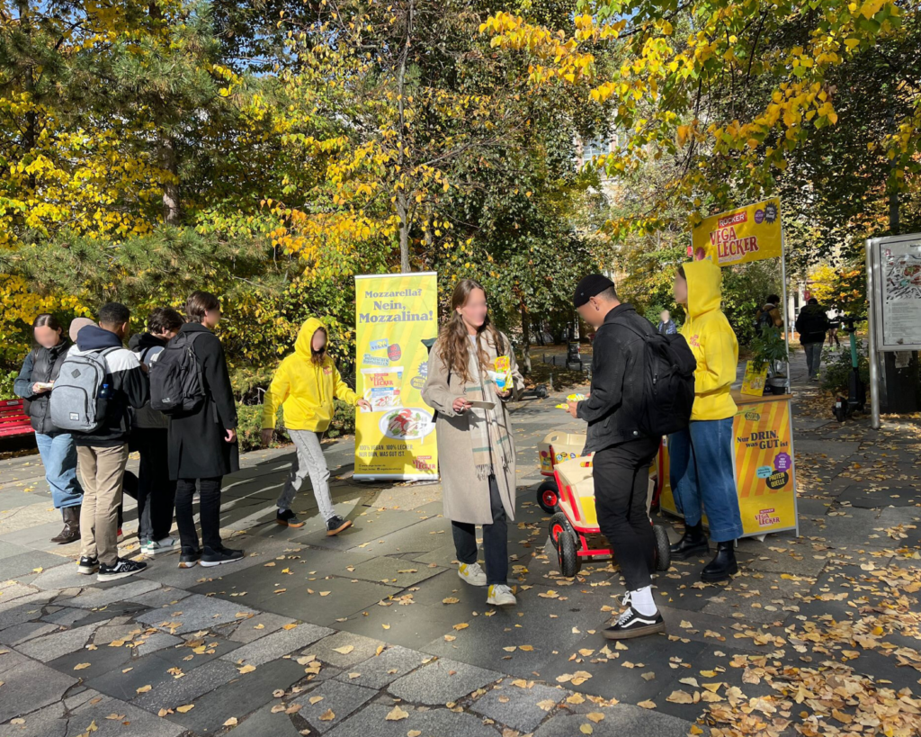 Viel Aufkommen bei der Standpromotion unseres Kunden Molkerei Rücker 