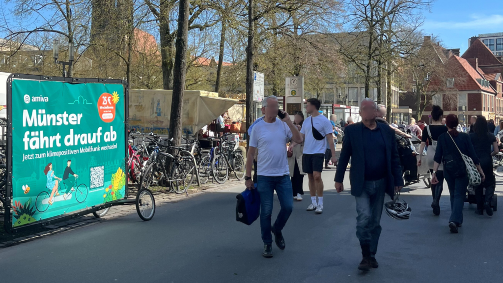 Bike advertising in Münster attracts attention