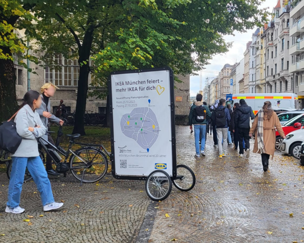 Fahrradwerbung in München steht immer gut da