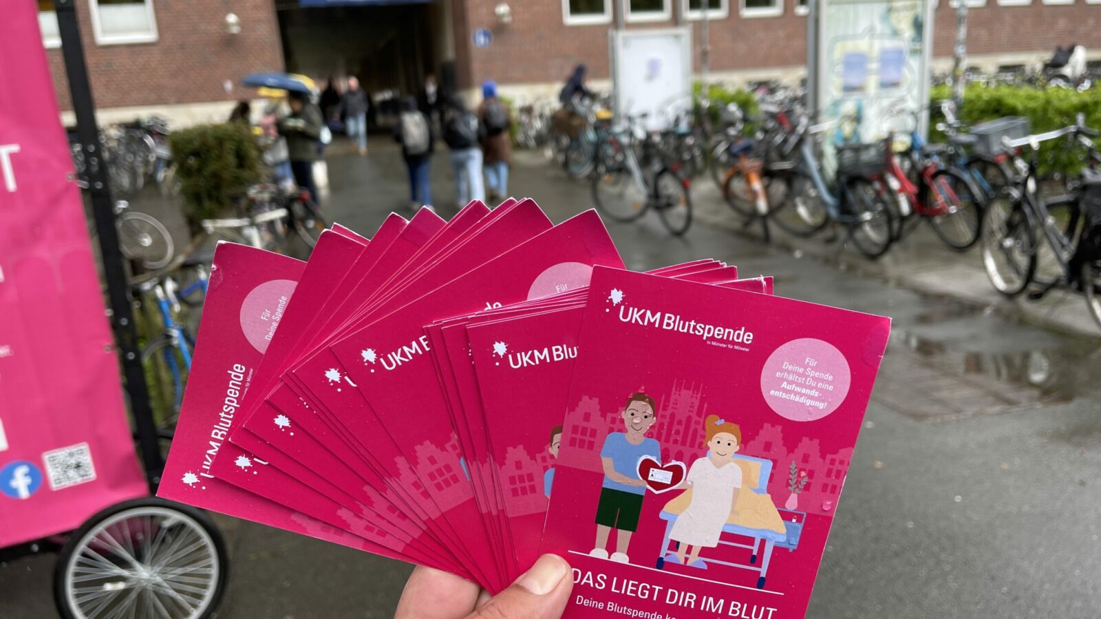 Promotion with flyer distribution in the city of Münster