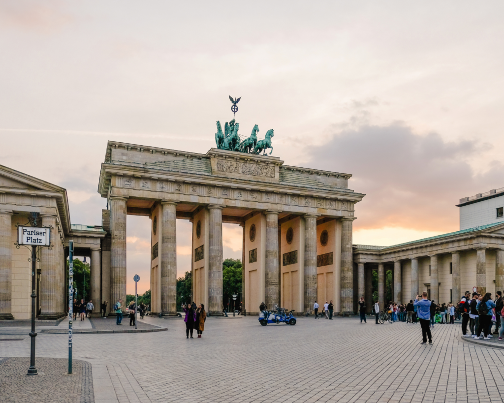 Fahrradwerbung ist auch am Brandenburger Tor möglich, DEM Wahrzeichen von Berlin