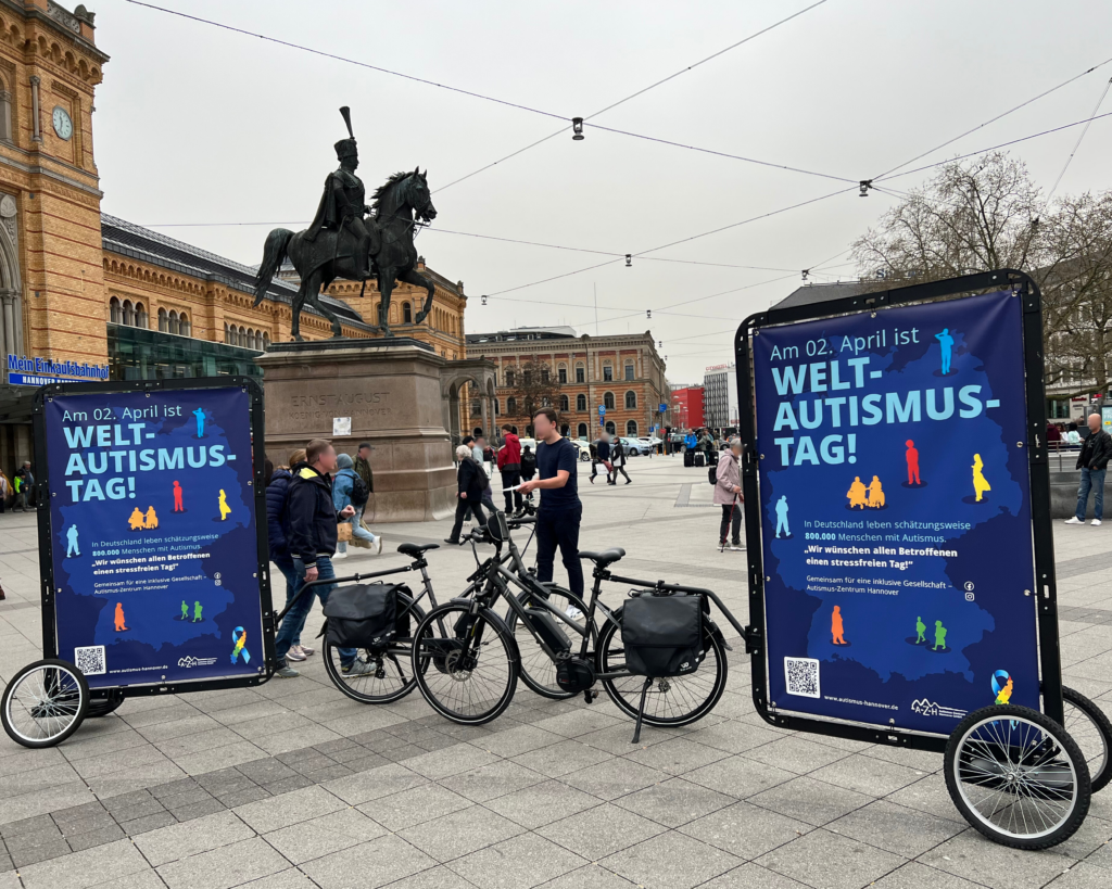 Fahrradwerbung in Hannover in der Innenstadt