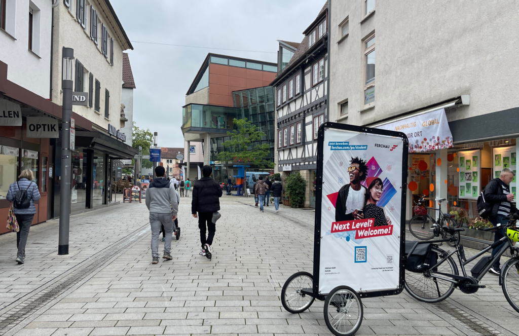 Best Case Fahrradwerbung in Nürtingen