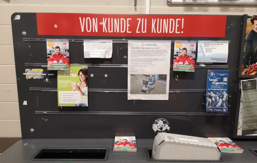 Zu der Last Minute Werbekampagne gehörte auch die Verteilung von Flyern